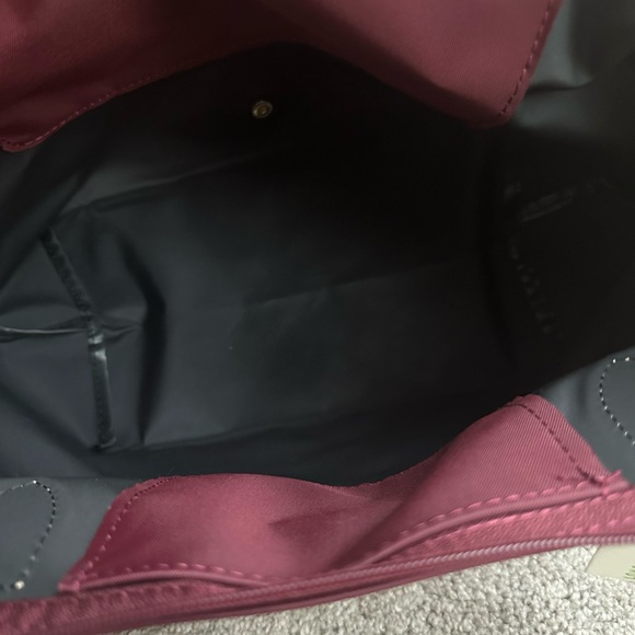 NEW Longchamp small tote bag burgundy nylon - Picture 9 of 14